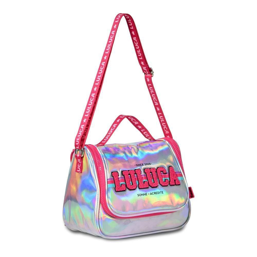 Bolsa Térmica Lancheira Luluca Holográfica 21x13x25 cm