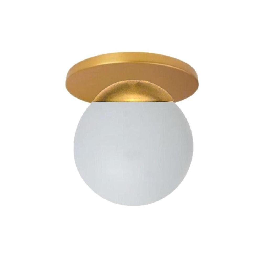Plafon Jabuticaba Dourado Fosco 12,5cm x 12cm - Luminária