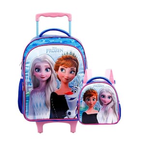 Mochila Elsa e Anna c/ Lancheira Térmica - Poliéster