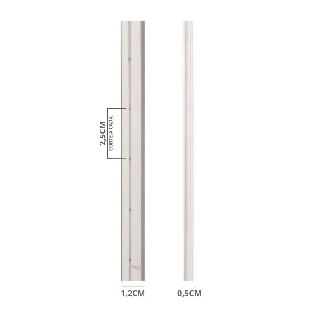 Fita De Led Neon Taschibra 8w-m Ip65 12v Cores | Valor Do Metro 6500k Luz Fria