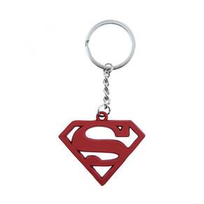 Chaveiro Metal Revestido Silicone Vermelho Superman: DC Comics