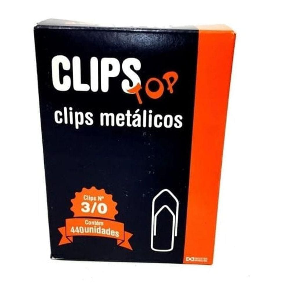 Clips De Papel N° 3-0 Com 440 Unidades - Clips Top -