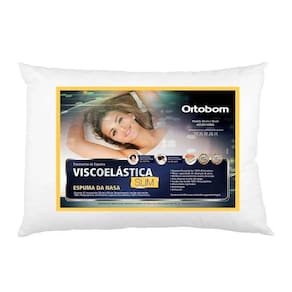 Travesseiro Viscoelástico Visco Slim (Tamanho 38x58) - Ortobom