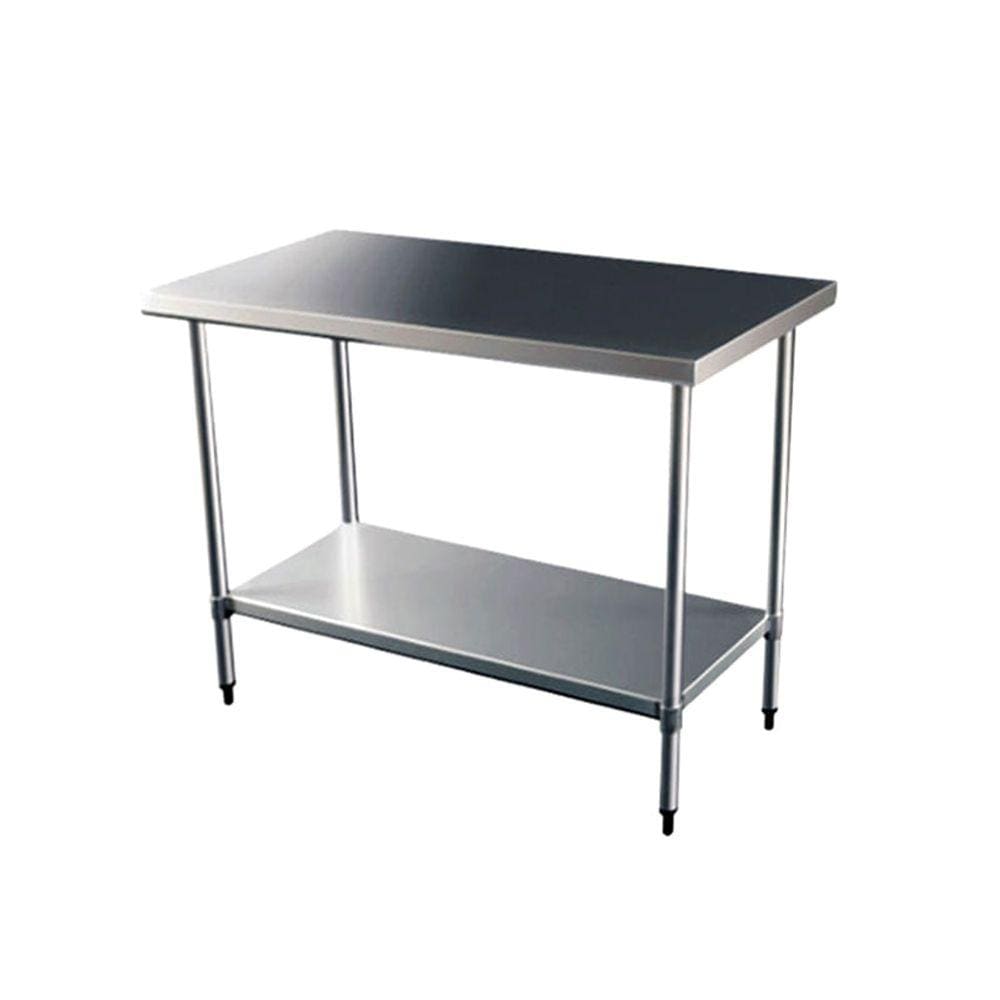 Mesa 1 M com prateleira  lisa 100x70x85 cm