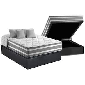 Cama Box Baú Casal: Colchão Molas Ensacadas Anjos MasterPocket Duo Sono + Base CRC Suede Gray(138x188)