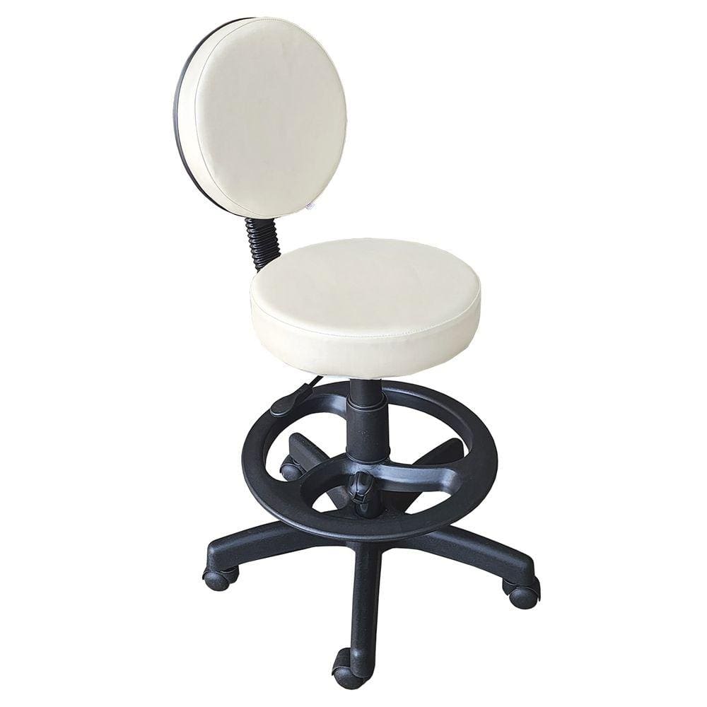 Cadeira Mocho Giratório COM ARO BRANCO FACTO For-Ty