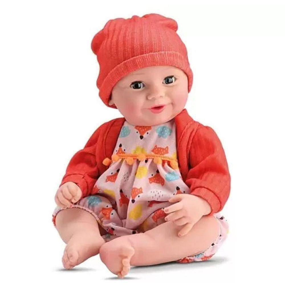 Boneca Diver New Born Collection - Laranja - Divertoys