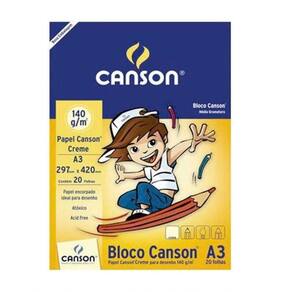 Bloco Desenho Creme A3 140g C- 20 Folhas - Canson