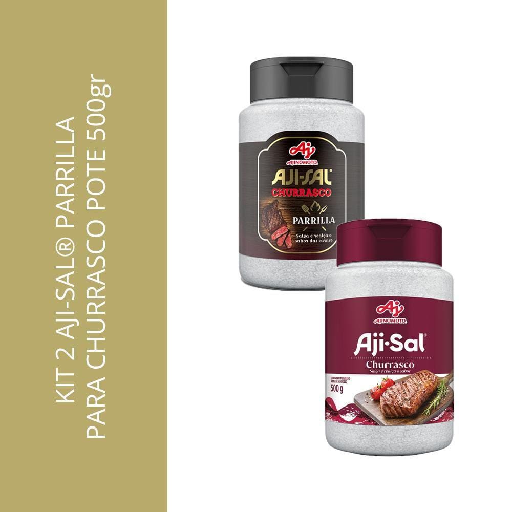 Kit 2 Aji-Sal Parrilla Para Churrasco Pote 500Gr