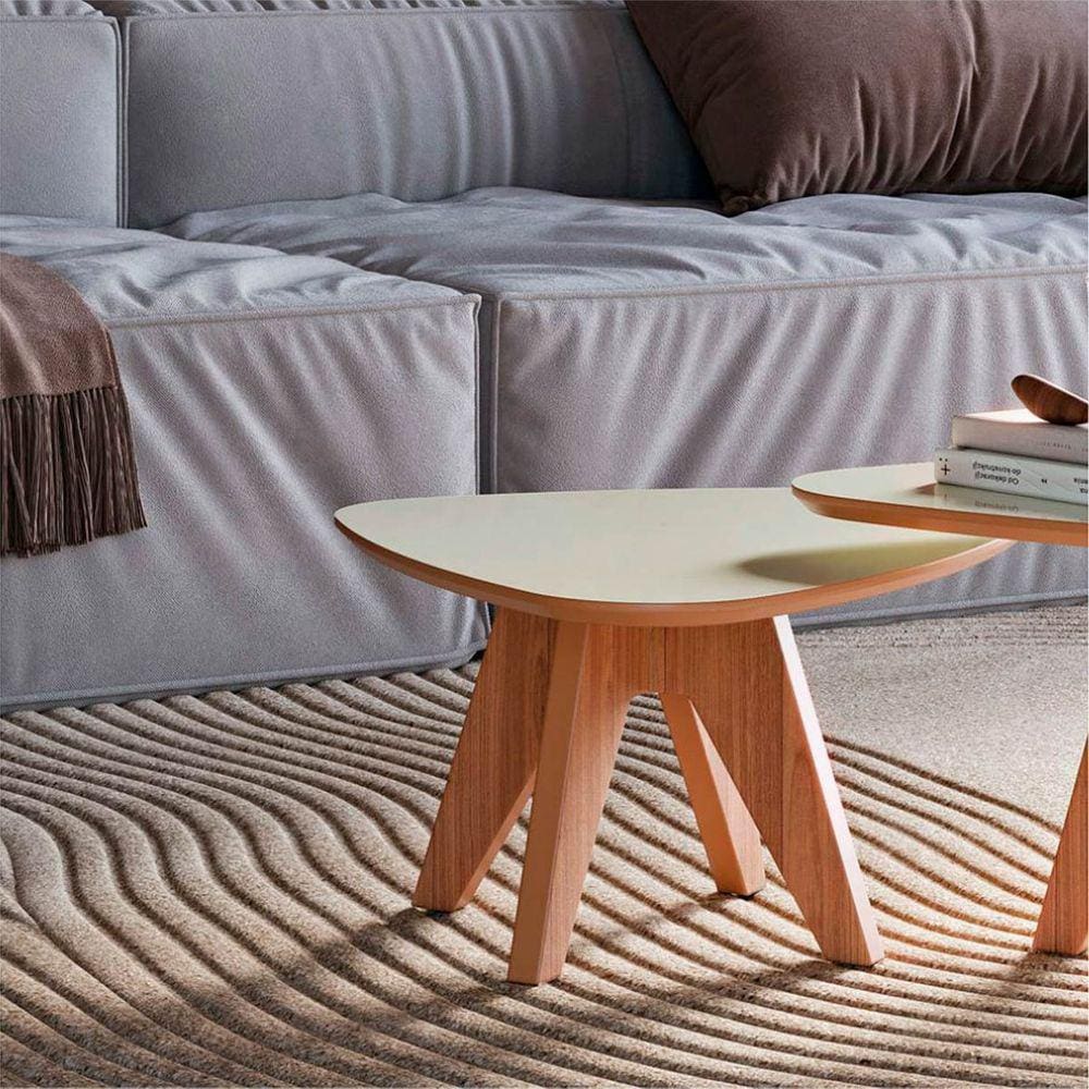 Mesa de Centro para Sala em 100% MDF Freijó Off White Dalla Costa