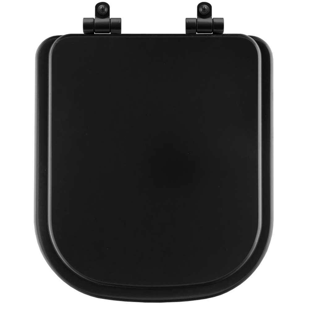 Assento Sanitário Poliéster Soft Close Axis Ébano Fosco (Preto Fosco) para vaso Deca