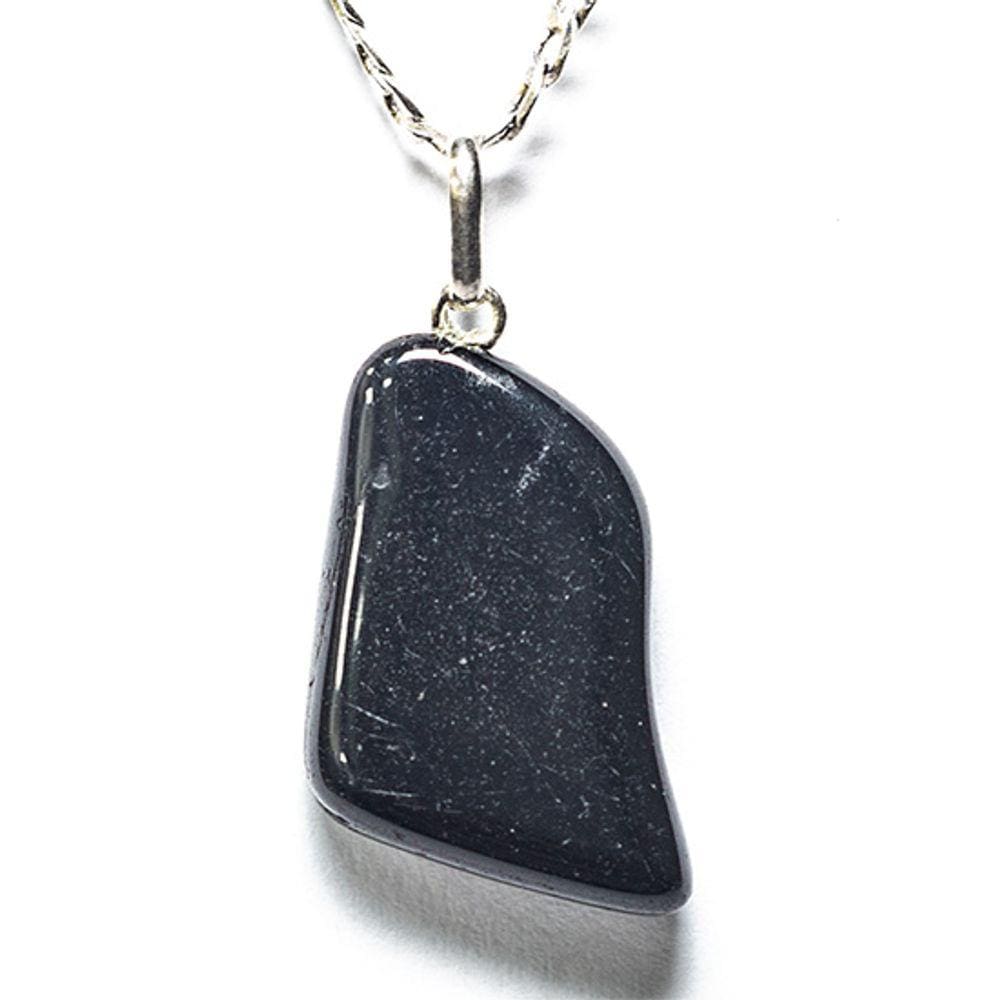 Colar Pedrinha Turmalina Preta Montagem Pino Prata 950