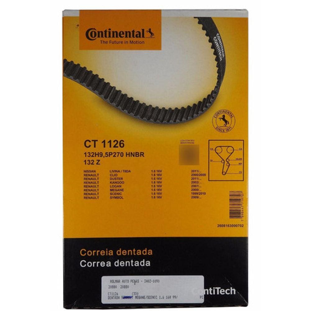 Correia Dentada Livina Clio Duster Fluence Grand Tour Kangoo Logan Megane Oroch Sandero Scenic Symbol 1.6 16V K4m Ct1126