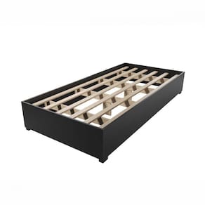 Base Cama Box Solteiro Imperatriz Com Pés Preto Viero Preto
