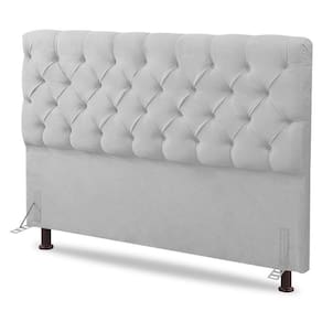 Cabeceira Cama Box Casal Queen Size Lylla 160cm Capitonê Com Frame Sintético Branco - Abmaza