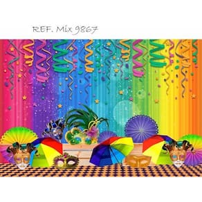 Painel Fotográfico Mix Estilos - Tecido 95% Poliéster