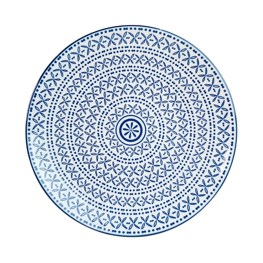 Prato De Cerâmica Estampada Para Sobremesa 22cm