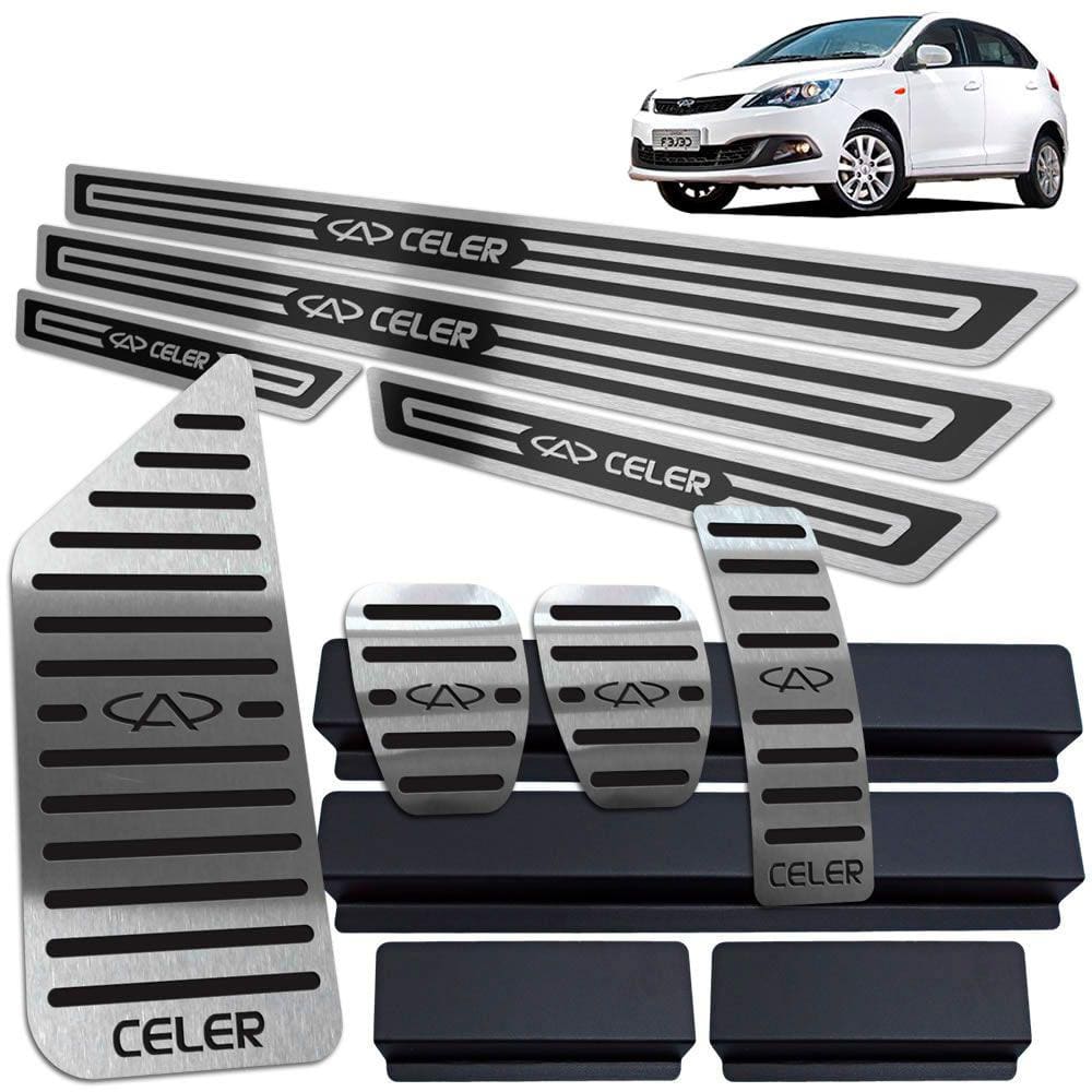Soleiras Com Descanso Chery Celer 2013 A 2018 Preto