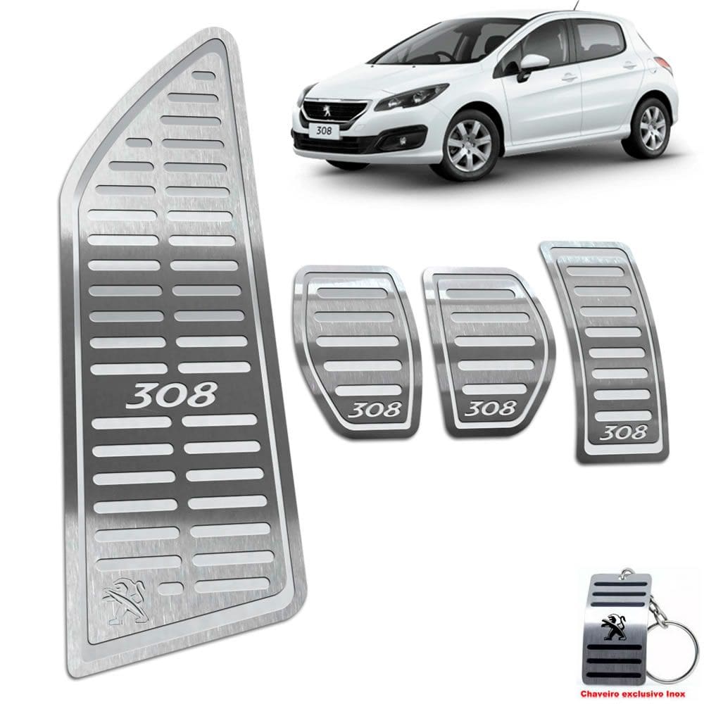 Pedaleira Com Descanso Peugeot 308 2011/2019 Manual Prata