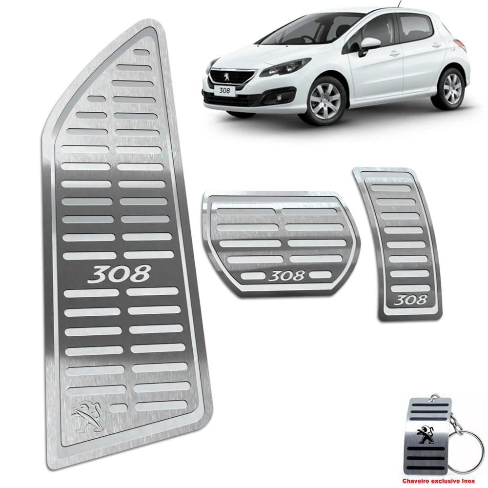 Pedaleira E Descanso Peugeot 308 2011/2019 Automático Prata