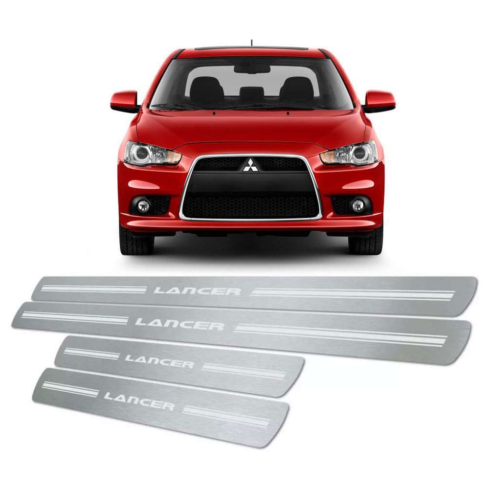 Soleira De Porta Mitsubishi Lancer 2008 Até 2019 Aço Inox
