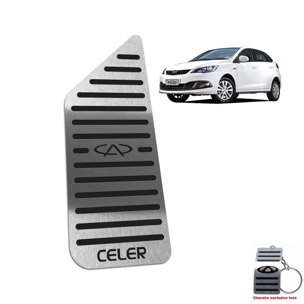 Descanso De Pé Em Aço Inox Chery Celer 2013 A 2018 Preto