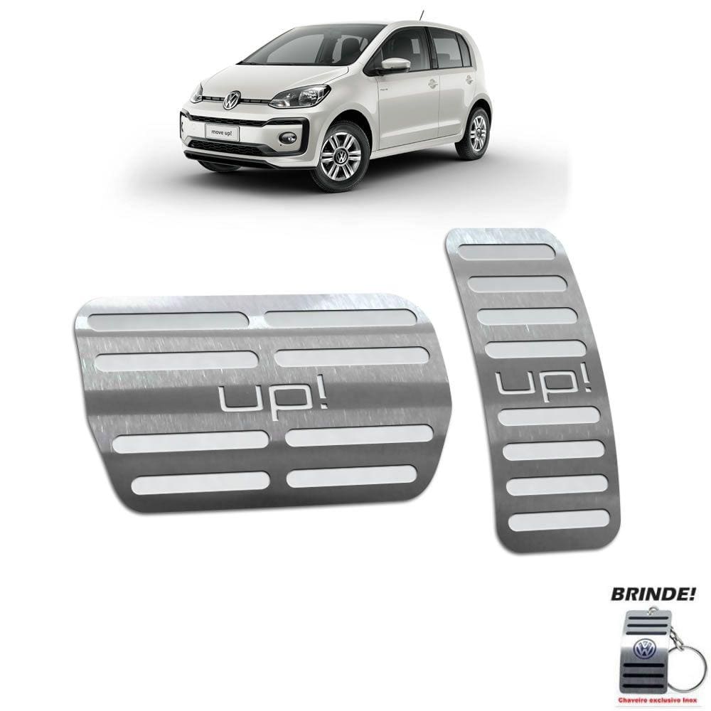 Pedaleira Automático Gravação Prata Volkswagen Up 2014 2020
