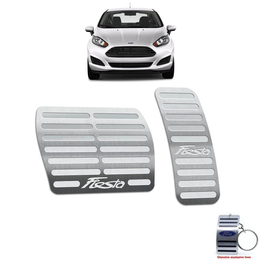 Pedaleira Ford New Fiesta Automático 2011 Até 2019 Aço Inox
