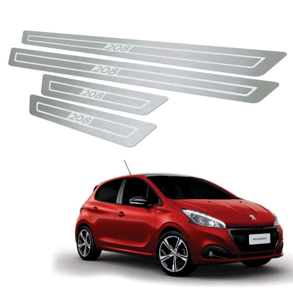 Soleira De Porta Peugeot 208 2013 Até 2019 Aço Inox