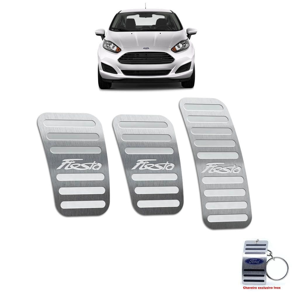 Pedaleira Ford New Fiesta Manual 2011 Até 2019 Aço Inox