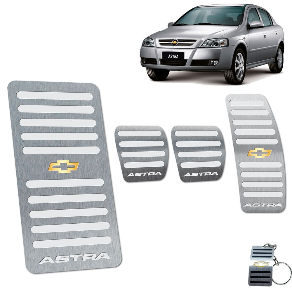 Kit Pedaleira + Descanso Chevrolet Astra Manual Aço Inox