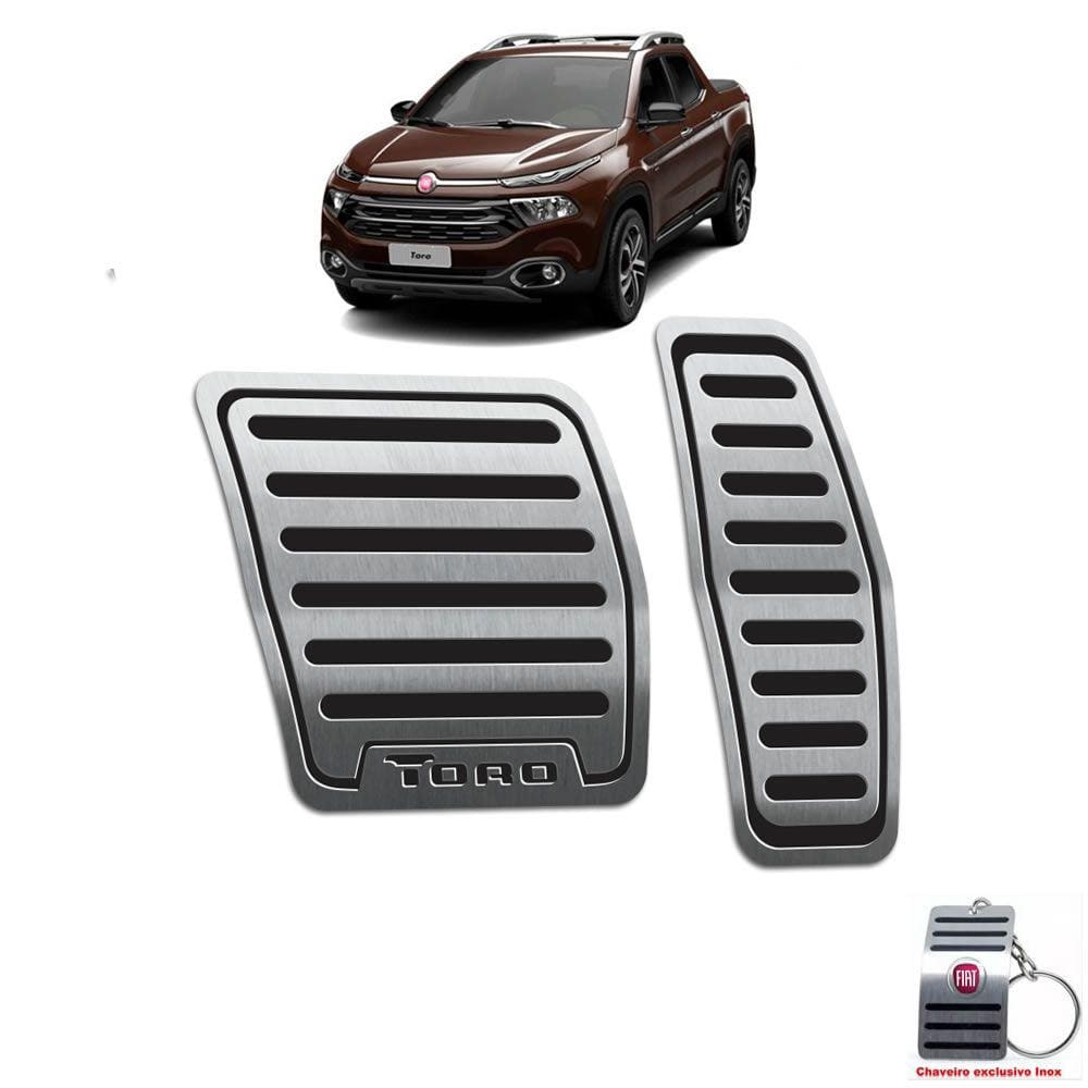 Pedaleira Fiat Toro Automatico Preto Aço Inox