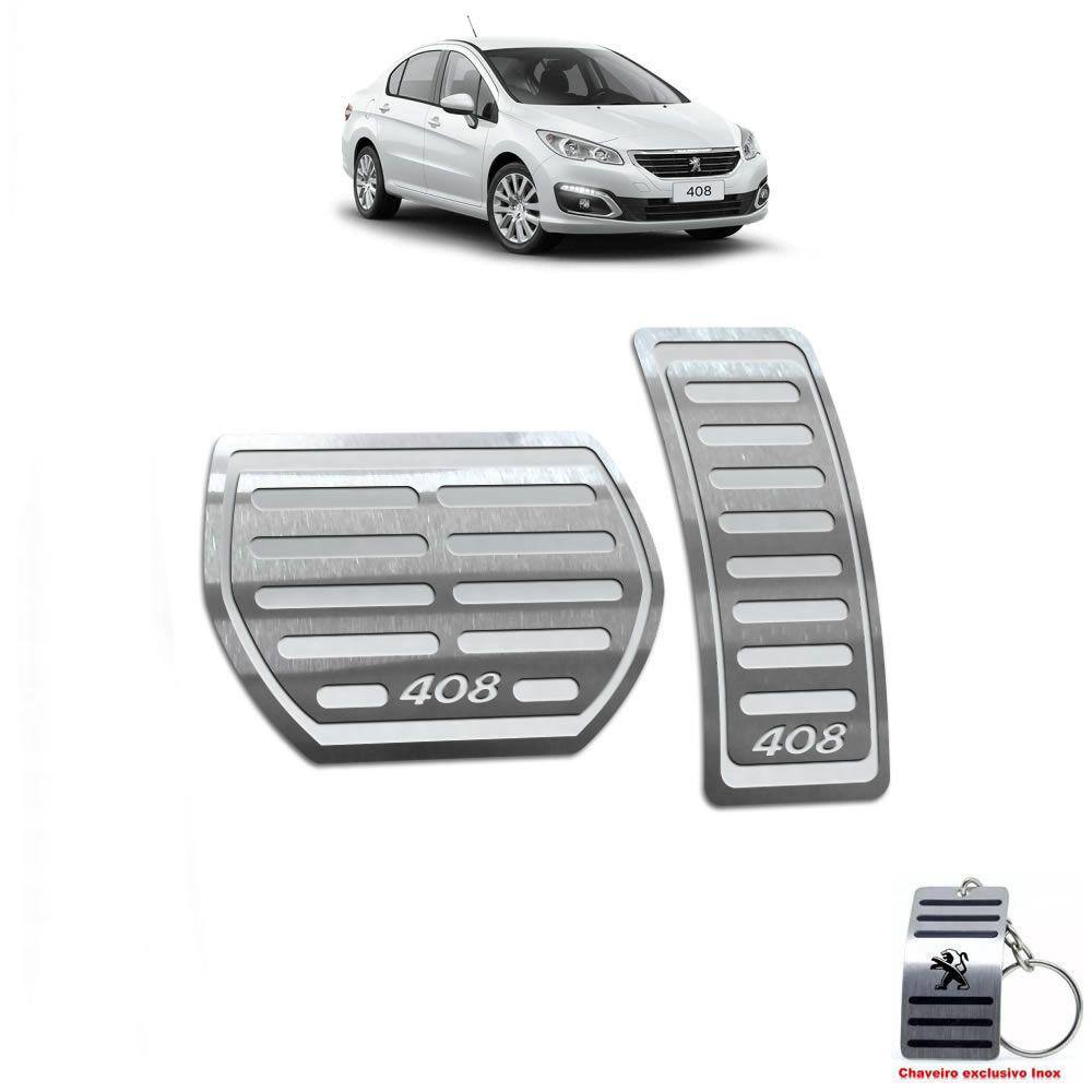Pedaleira Peugeot 408 Automatico 2011 Até 2019 Aço Inox