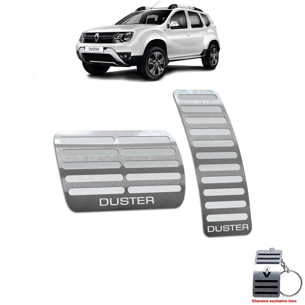 Pedaleira Automatico Renault Duster 2011 Até 2020 Aço Inox