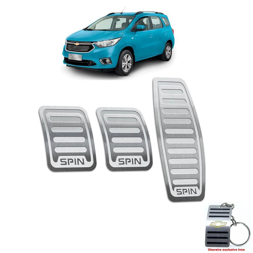 Pedaleira Chevrolet Spin Manual Todos Os Modelos Aço Inox