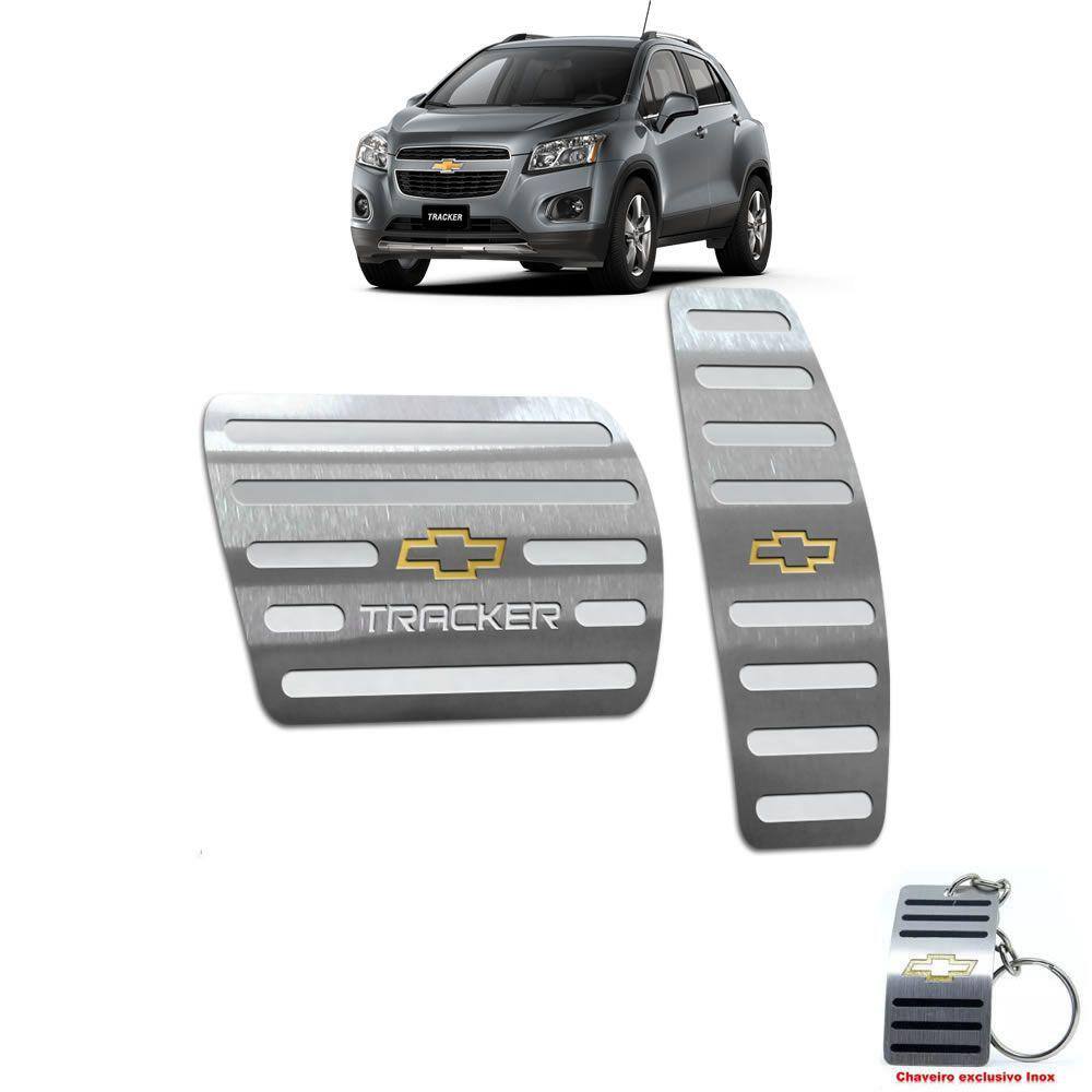 Pedaleira Automático Chevrolet Tracker 2014 A 2019 Aço Inox