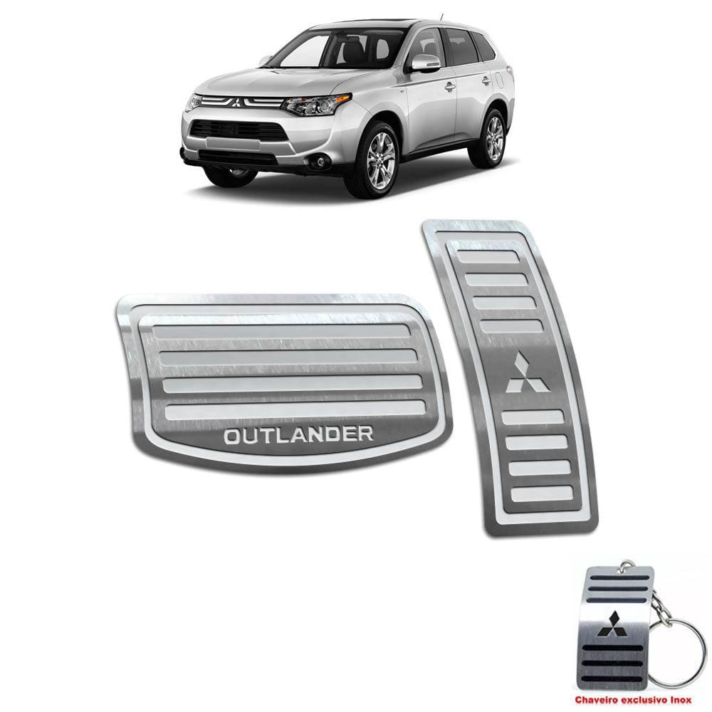 Pedaleira Automático Mitsubishi Outlander 2014 A 2017 Inox
