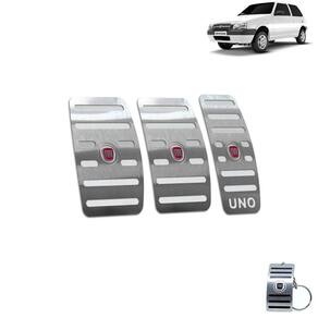 Pedaleira Manual Fiat Uno 2004 Até 2011 Aço Inox