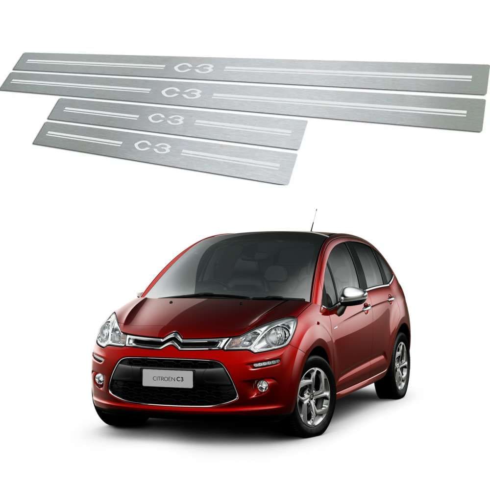 Soleira De Porta Citroen C3 2013 Até 2019 Aço Inox