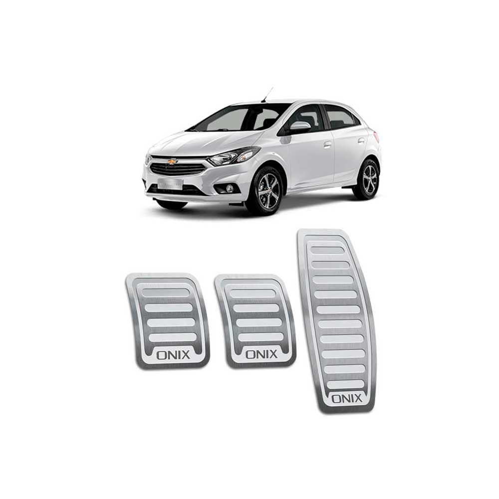 Pedaleira Chevrolet Onix Manual Todos Os Modelos Aço Inox