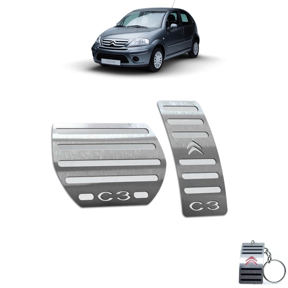 Pedaleira Automático Citroen C3 2003 Até 2012 Aço Inox
