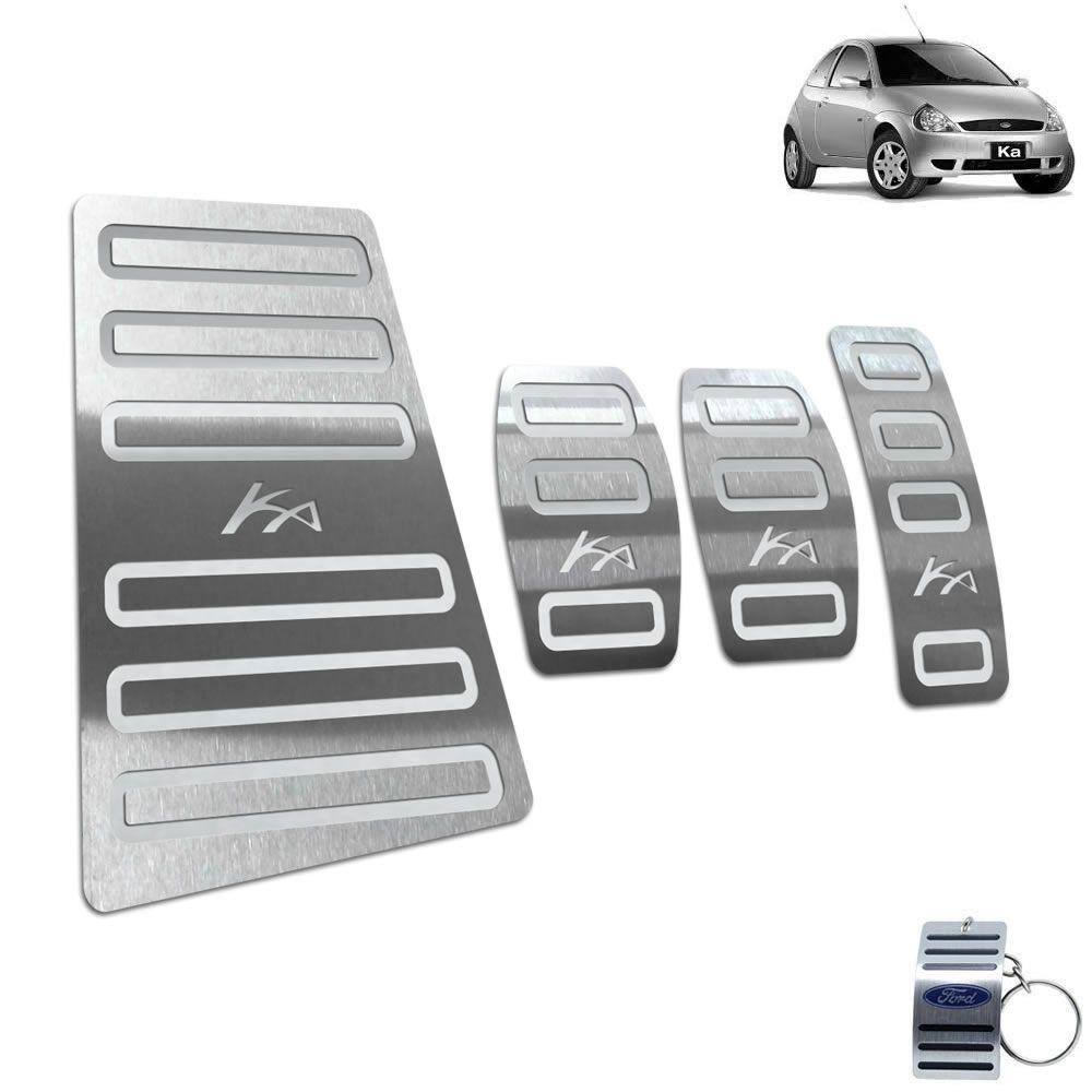 Pedaleira + Descanso Ford Ka 1997 A 2007 Aço Inox