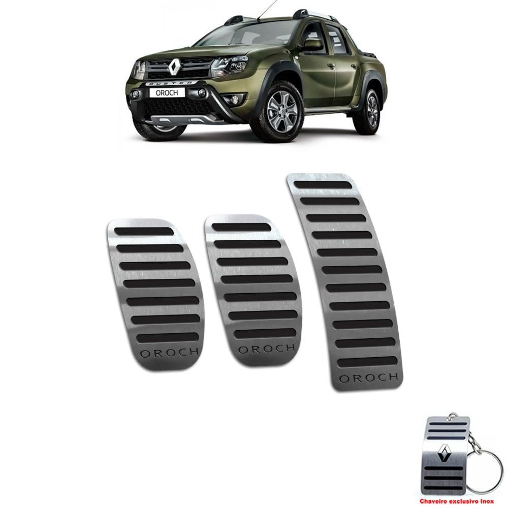 Pedaleira Renault Oroch Manual Preto Aço Inox
