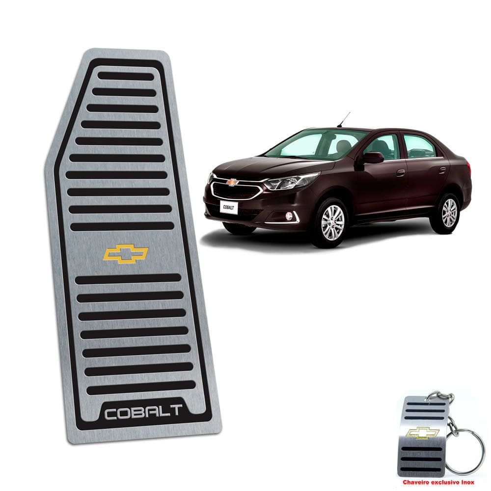 Descanso De Pé Em Aço Inox Preto Chevrolet Cobalt