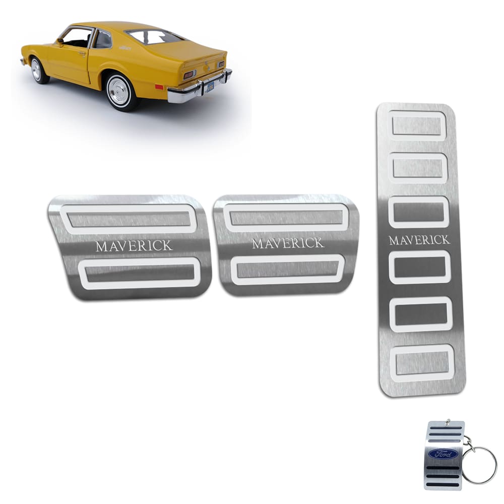 Pedaleira Ford Maverick Manual Todos Os Modelos Aço Inox