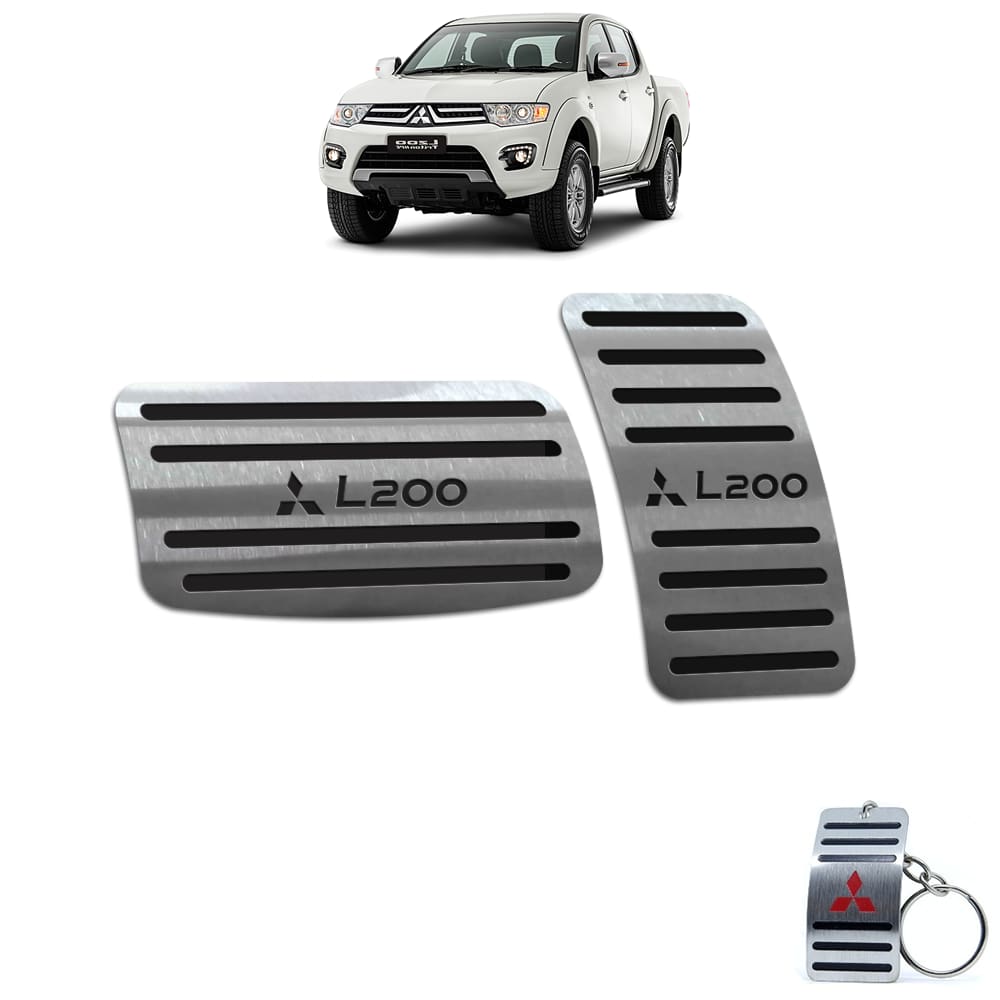 Pedaleira Automático Mitsubishi L200 Triton 2008 2017 Preto