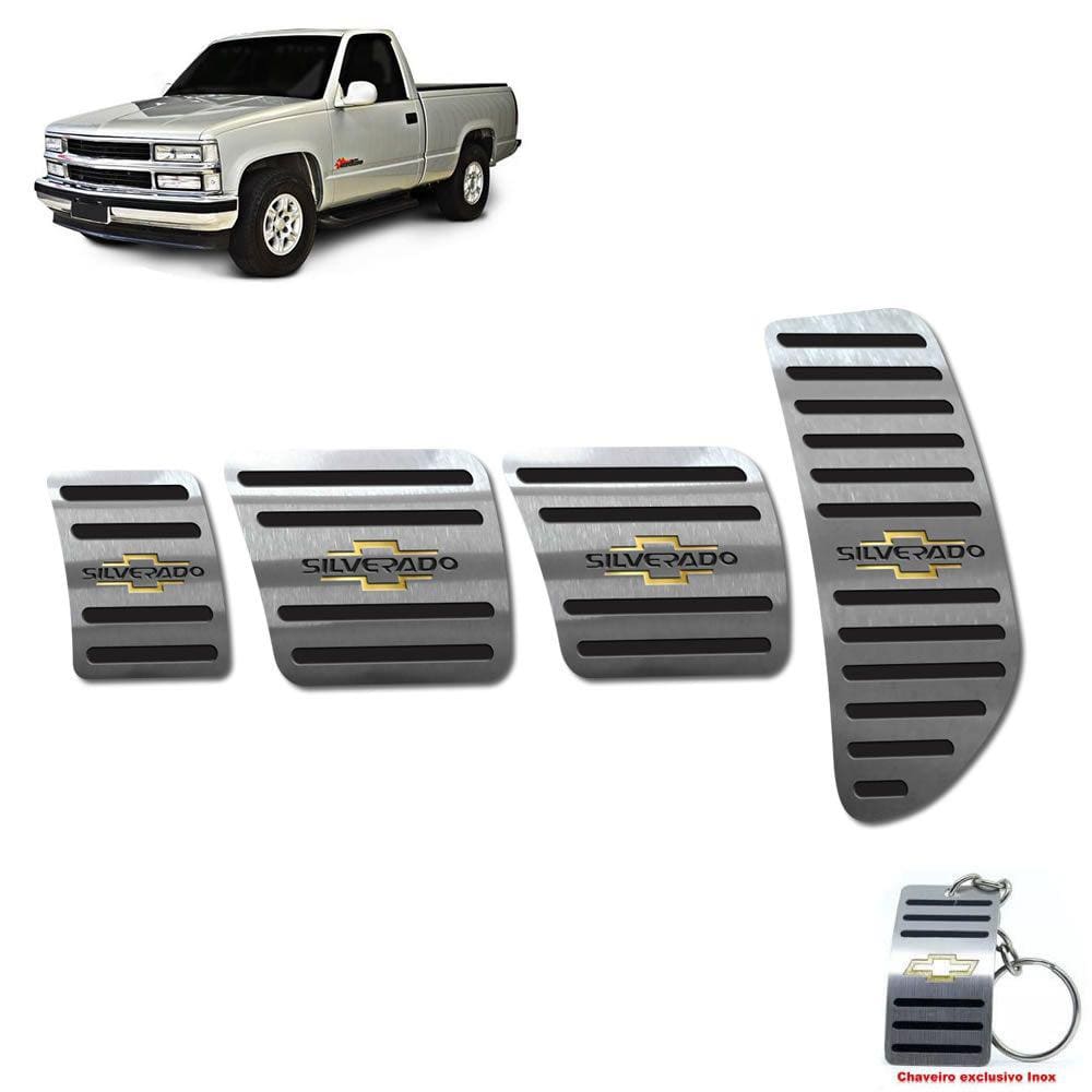 Pedaleira Chevrolet Silverado Preto Aço Inox