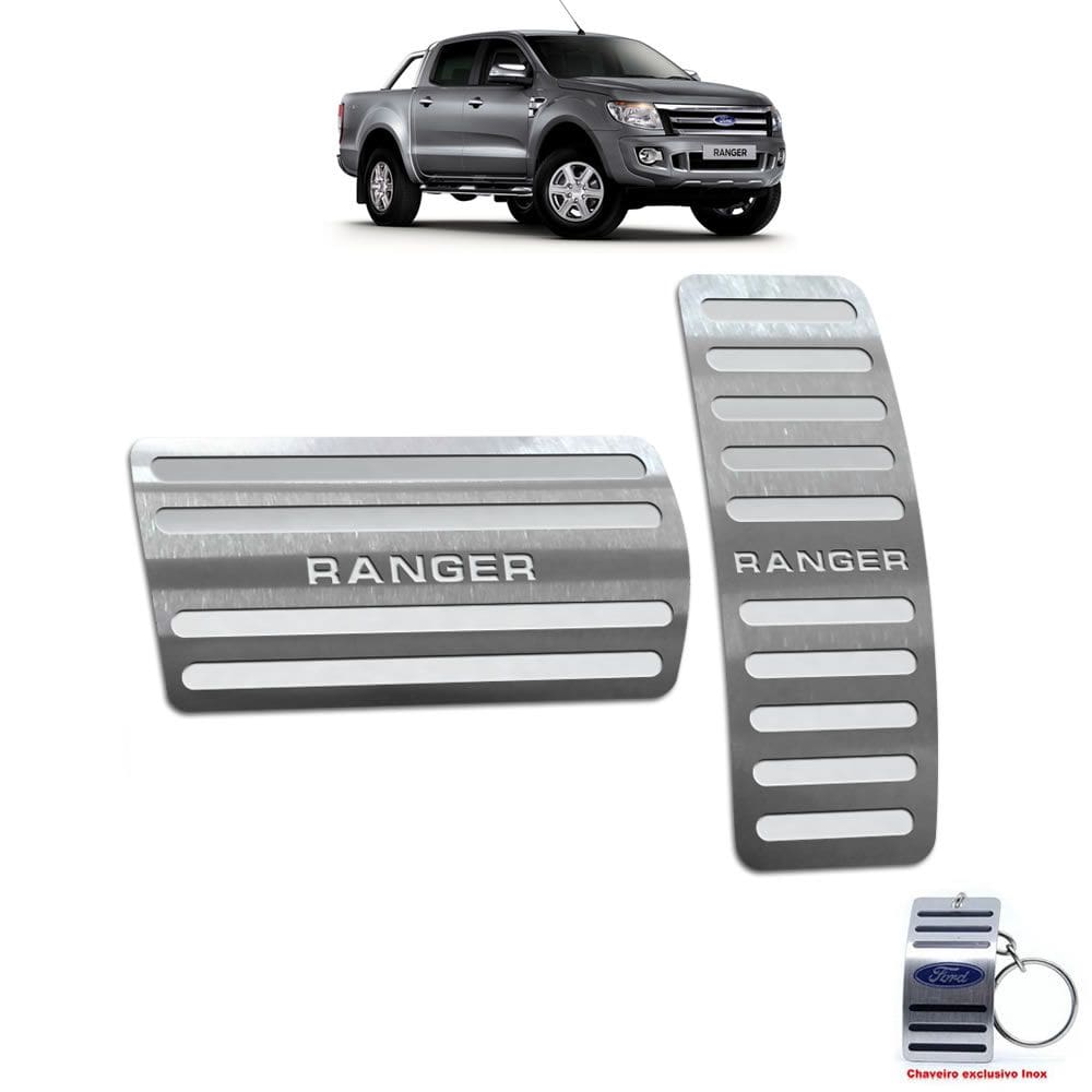 Pedaleira Automático Ford Ranger 2013 Até 2016 Aço Inox