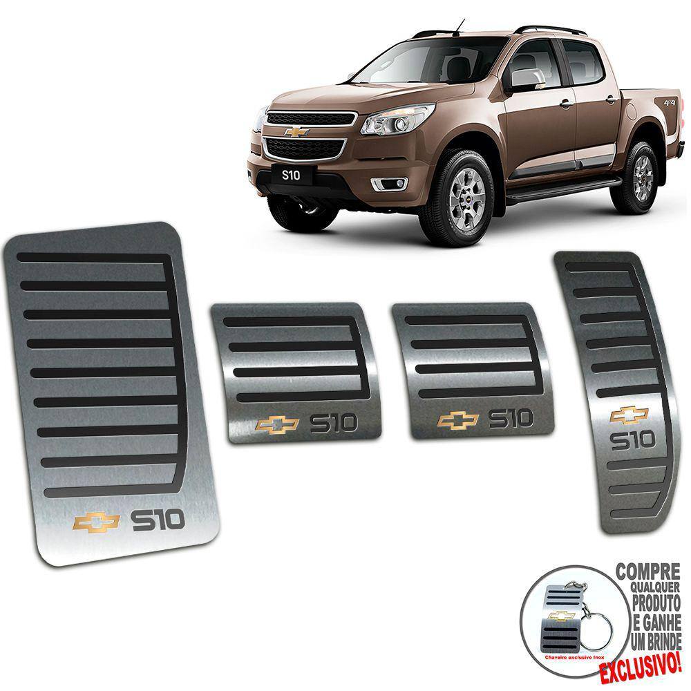 Pedaleira Manual + Descanso Chevrolet S10 2012 2016 Preto