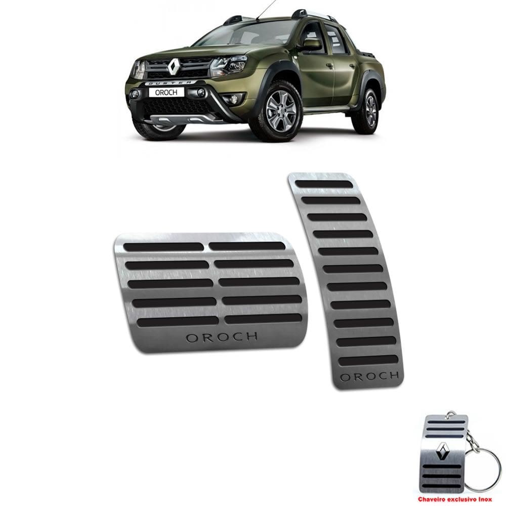 Pedaleira Renault Oroch Automatico Preto Aço Inox